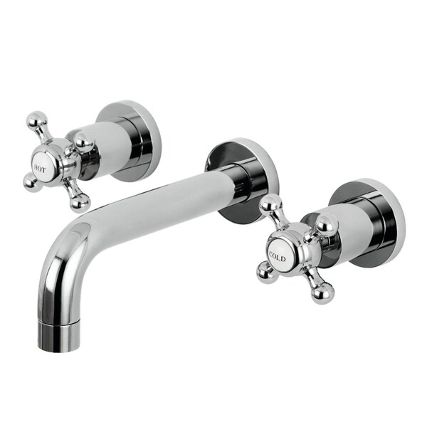 Kingston Brass KS8121BX Two-Handle Wall Mount Bathroom Faucet, Polished Chrome KS8121BX - main